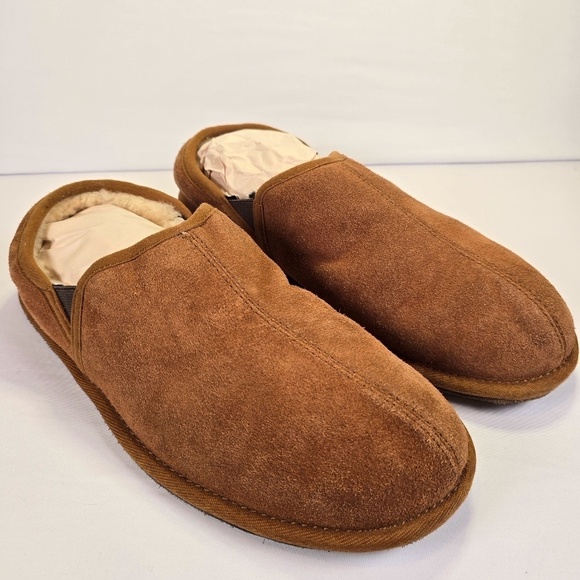 Ugg Scuff Romeo Chestnut Men’s Size 10 /43 5112 Sheepskin Stretch Slippers - Picture 1 of 9